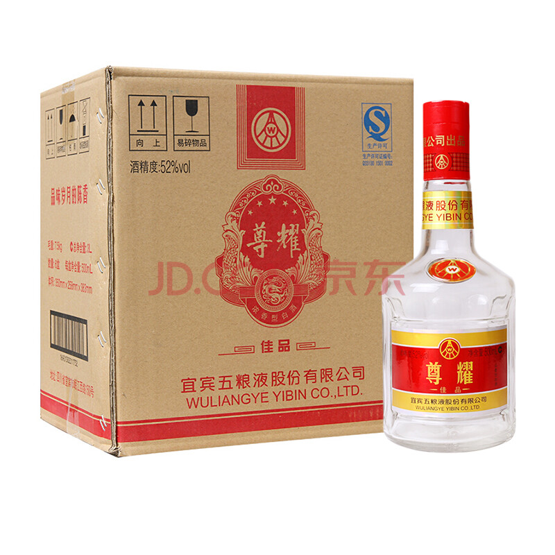 ÎåÁ¸Òº¹É·Ý¹«Ë¾ ×ðÒ«¼ÑÆ· 52¶È 500ml*6Æ¿ ŨÏãÐͰ׾ÆÕûÏä