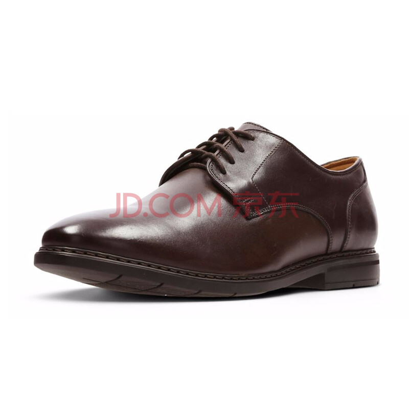 全球購 Clarks其樂2018春夏新款商務正裝皮鞋Banbury Lace 深棕色 Dark Brown Leather 43