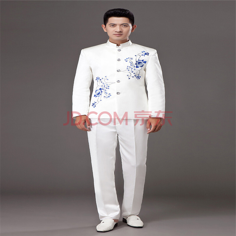 成人青花瓷大合唱演出服女长裙古筝二胡表演服民乐服图片