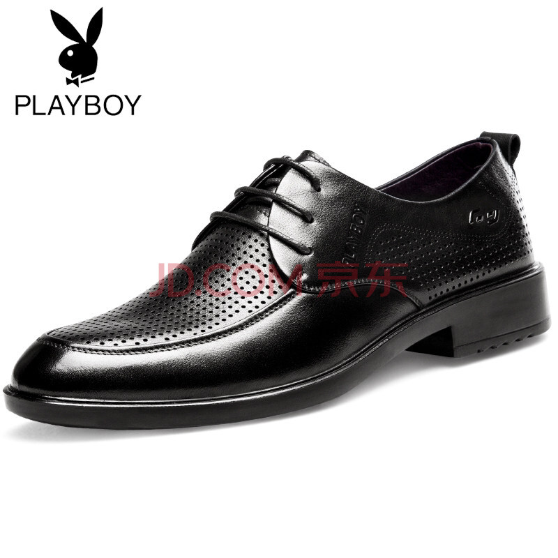 PLAYBOY/»¨»¨¹«×ÓÆì½¢µêƤЬÄÐÏļ¾ÉÌÎñÕý×°ÄÐÊ¿ïοÕÄÐЬԲͷºÚÉ«Í¸ÆøÈíµ×Ь ºÚÉ« 41
