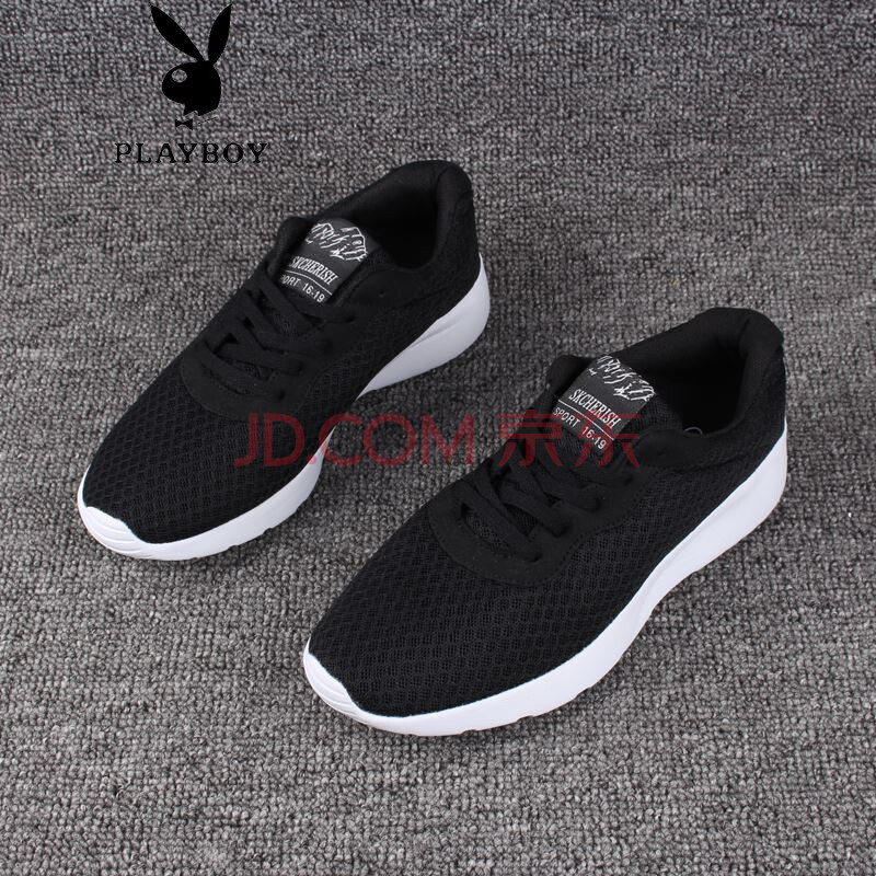 »¨»¨¹«×Ó£¨PLAYBOY£©³¬ÇáÈíµ×²¼ÃæÍ¸Æøº«°æÊ±ÉÐÄÐÅ®Çé¿îÐÝÏÐÔ˶¯Ð¬Åܲ½Ð¬ÂýÅÜЬ ºÚ°×É«1 36