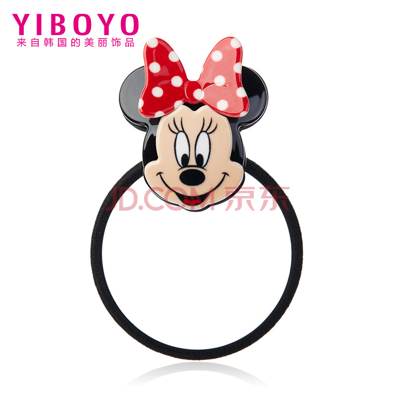 yiboyo韩国儿童发饰 进口迪士尼米奇米妮头像发圈 disney动画卡通女童