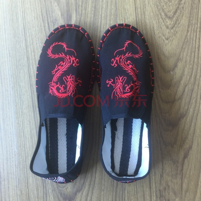 傳統布鞋刺繡布藝春秋老北京刺繡布鞋男精神小伙快手同款社會布鞋 紅色 41