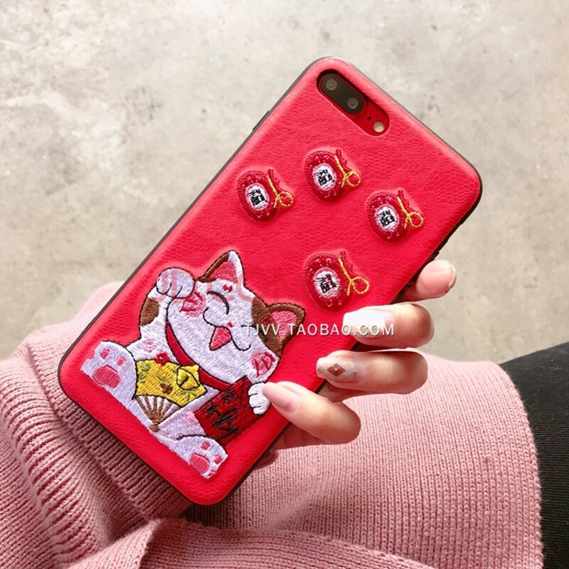 iPhoneXÊÖ»ú¿Ç¸öÐÔ´´Òâ´ÌÐåÐÂÄêÕвÆÃ¨·Àˤ8Æ»¹û7plus³±ÅÆ6s ¸£´ü-Æ»¹û6/6s