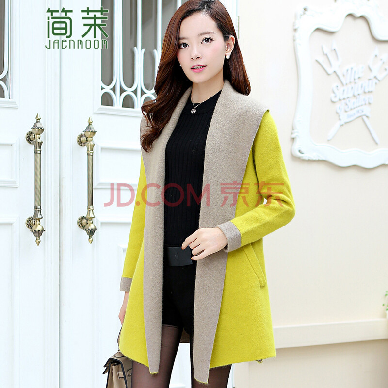 <em>中长款</em>貂绒大衣<em>长袖开衫</em>女装<em>韩版</em>时尚毛衣貂绒