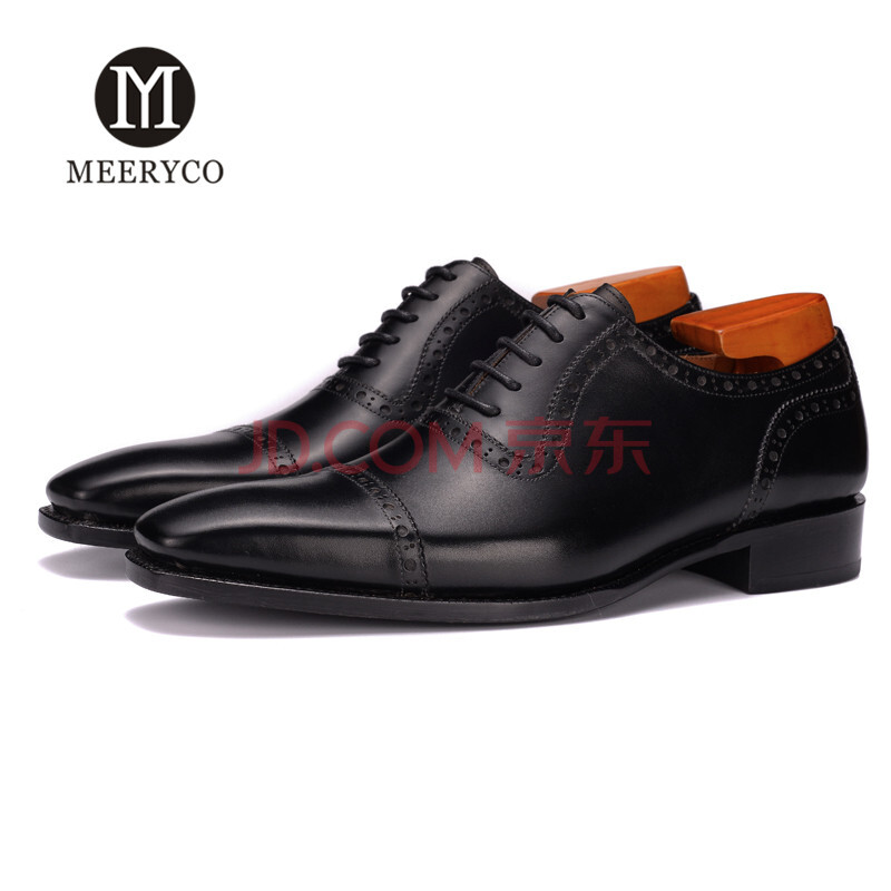 MEERYCO ¹ÌÌØÒìÊÖ¹¤¶¨ÖÆÆ¤Ð¬ÄÐ2018Ïļ¾Ð¿îÉÌÎñÕýװЬ²Áɫţ½ò·½Í·Ïµ´ø»éЬ ºÚÉ« 38