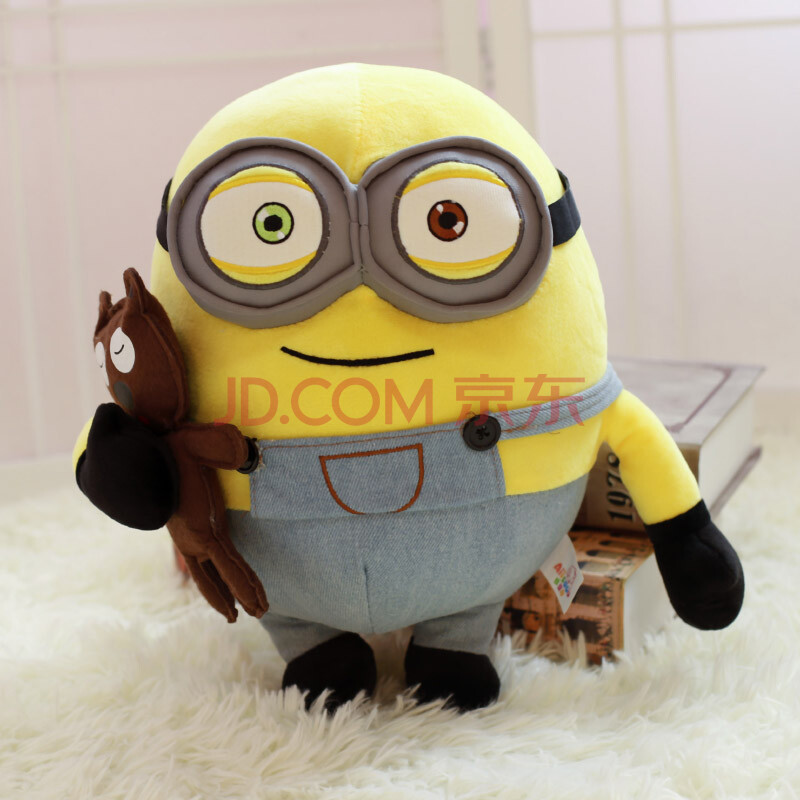 小黄人公仔布娃娃玩偶minions抱枕神偷奶爸抱枕毛绒玩具礼物 鲍勃手拿