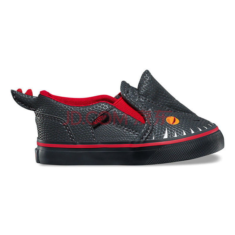 全球購 VANS范斯童鞋低幫休閑鞋板鞋44MMNE嬰幼兒 ASPHALT/RACING RED 5.0 Toddlers