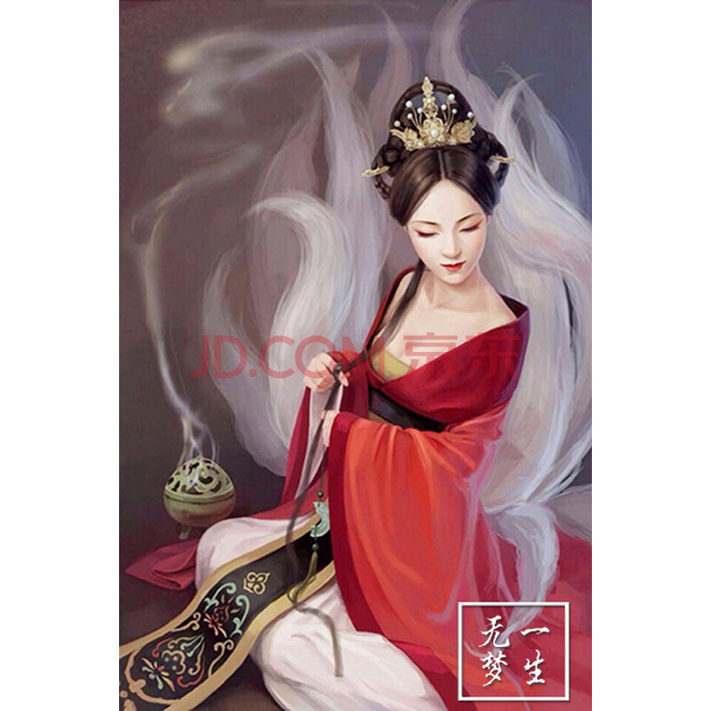 千秋颂diy钻石画九尾狐仙娘娘唯美古风十字绣钻石绣方