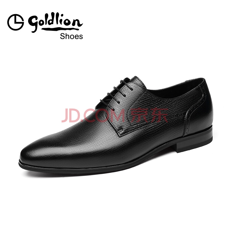 Goldlion/½ðÀûÀ´ÄÐЬ 2018Çï¼¾ÐÂÆ·Ê±ÉÐÉÌÎñÕýװƤЬÄÐÊæÊÊϵ´øÄÐÊ¿µÂ±ÈЬ ºÚÉ« 38