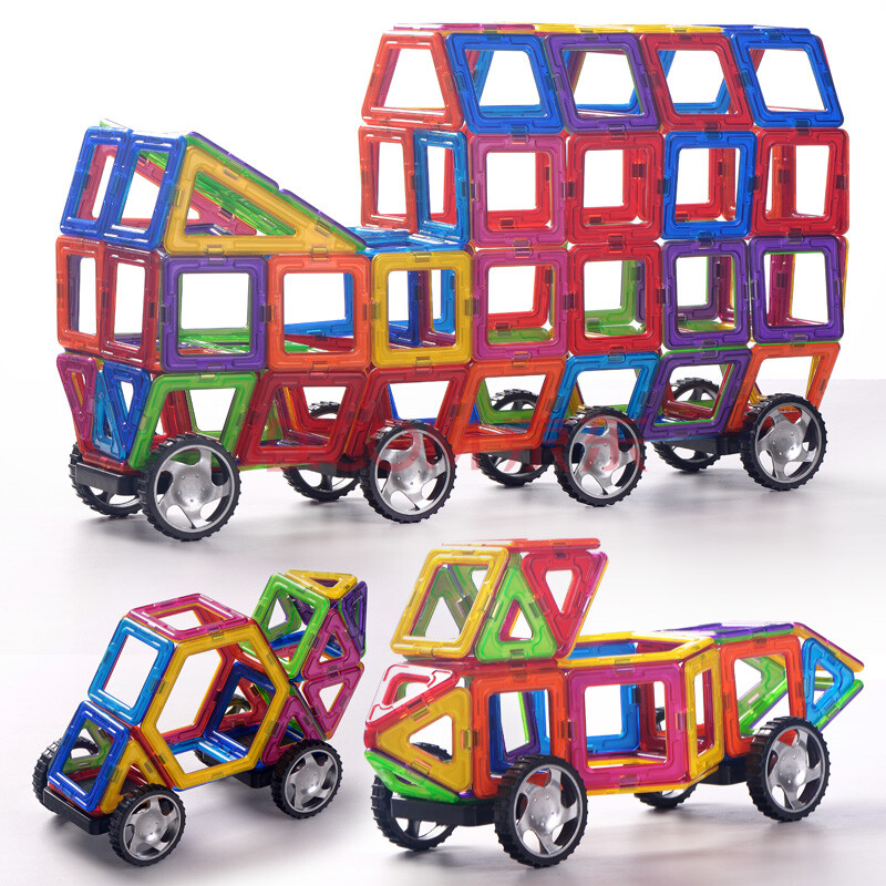 立体创意拼插拼图diy拼装成人积木玩具磁力构建片 摩天轮组合-117片