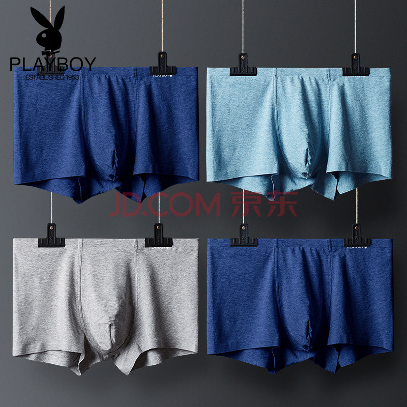 PLAYBOY/»¨»¨¹«×ÓÄÐÑü´óÂëÇàÄê¶Ì¿ã³±Ê¿ÄÚ¿ãÆ½½Ç¿ãÏļ¾ÃÞÖÊU͹ÎÞºÛÍ¸ÆøÖРdz»Ò+dzÀ¶+ÉîÀ¶+ÉîÀ¶ XL