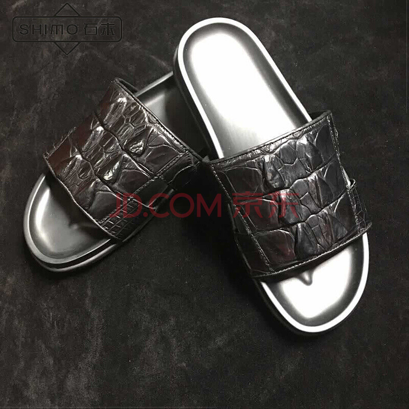 ʯĩ£¨SHIMO£©ÍÏЬпîöùÓãÆ¤¹ÇÍÏЬÐÝÏÐöùÓãÆ¤Á¹Ð¬ÄÐÏļ¾Ò»×ÖÍÏÆ¤Ð¬ÍÏɳ̲Ь ºÚÉ« 43