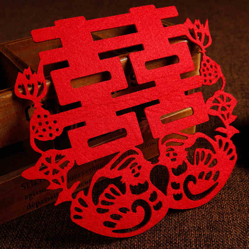民间窗花剪纸图案 喜鹊登枝双喜临门