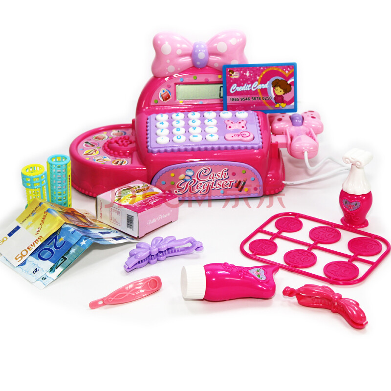 贝乐星 超市收银机玩具儿童过家家diy仿真收银