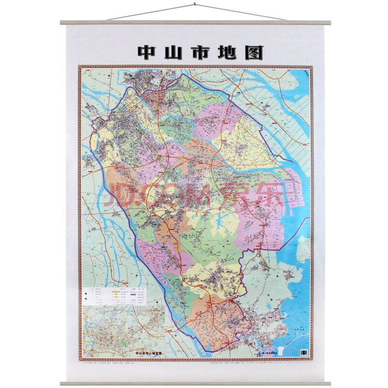 2017年新版 广东省中山市地图挂图图片