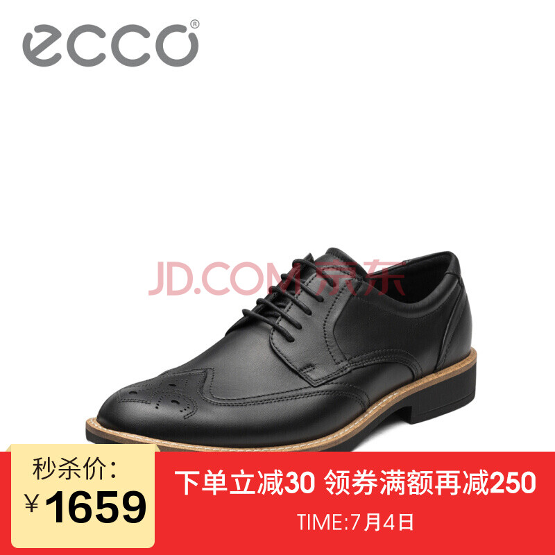 ECCO°®²½ÉðÊ¿ÉÌÎñƤЬ Çï¼¾ÐÂÆ·Ê±Éп¾»¨Éè¼Æ»ºÕðÄÐЬÕýװЬ ²¼Âå¿Ë630264 ºÚÉ«63026401001 42
