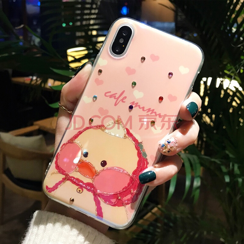 ¿¨Í¨Ð¡»ÆÑ¼ÃÈiphonexÀ¶¹âÊÖ»ú¿ÇÆ»¹û7/8plusÈí½º6s·Àˤȫ°ü±£»¤Ì× 7p/8pСºìñѼ/À¶¹âµÎ½º