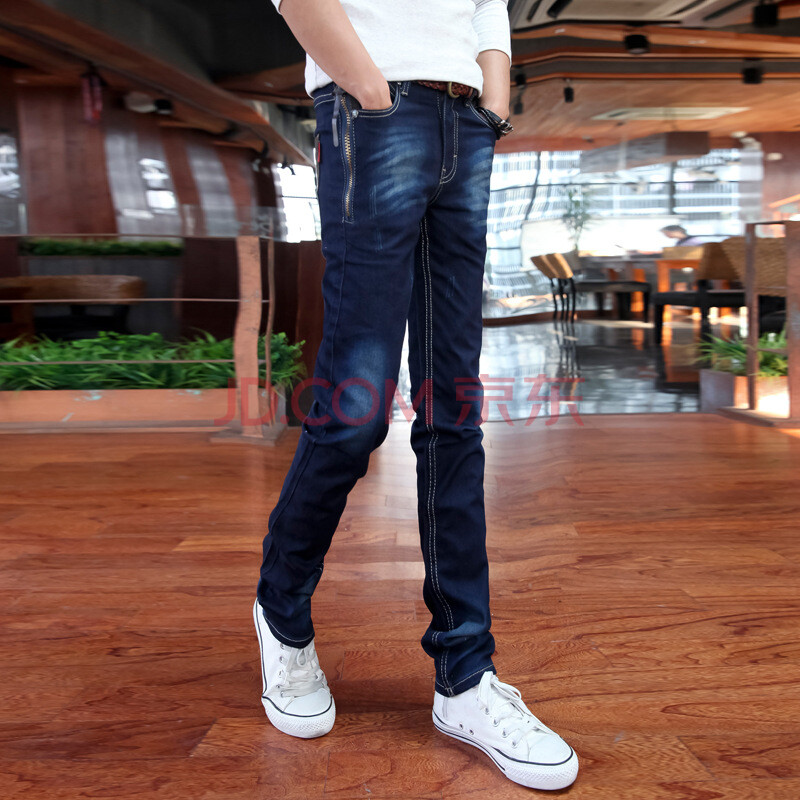 男士青年加绒牛仔宽松哪里买卖比较好的 加绒