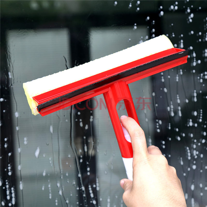 haixin塑料擦玻璃器双面檫玻璃刷搽窗户刮水器清洗清洁工具两用 红色