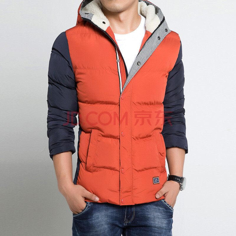 青年男士休闲连帽加厚