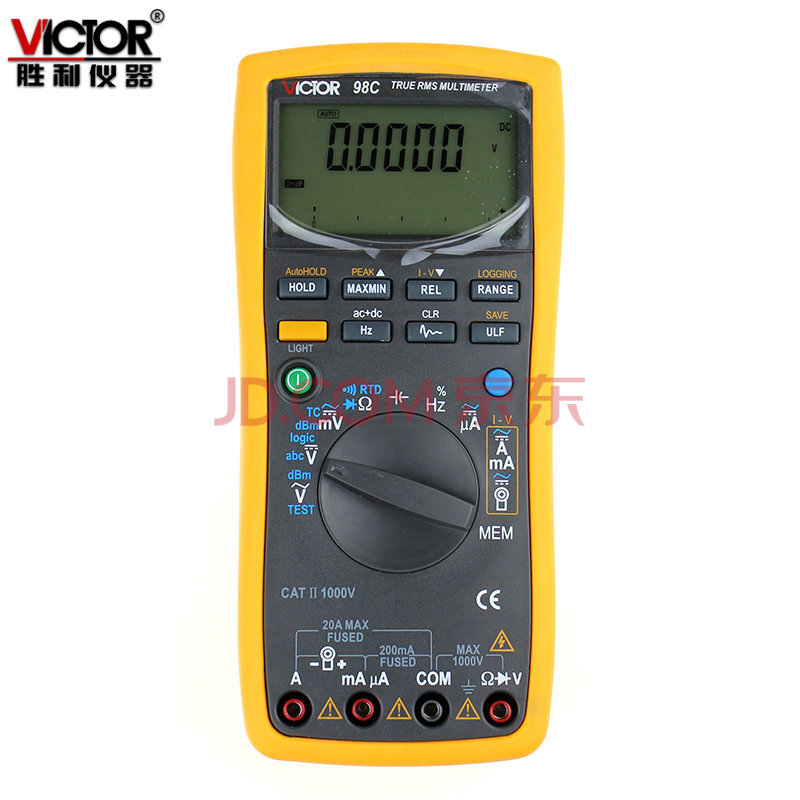 胜利仪器victor智能型数字万用表vc98c高精度万能表带电脑接口高级万