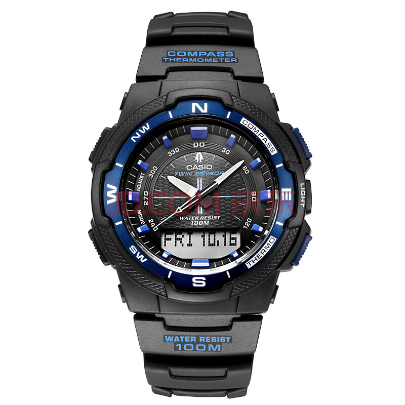 卡西欧(casio)手表登山罗盘温度双显运动电子表sgw-500h-2b