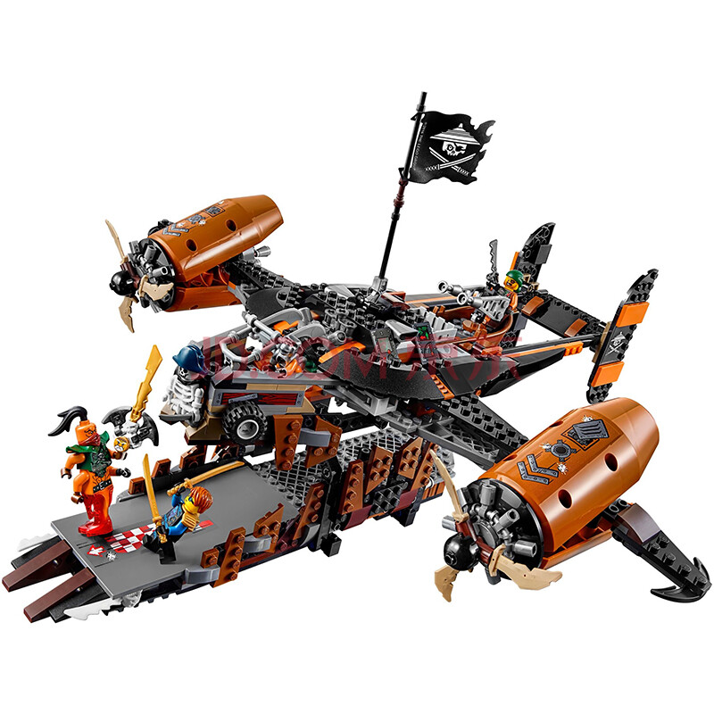 乐高(lego)ninjago幻影忍者系列益智拼装积木玩具 9-14岁飞天海盗要塞
