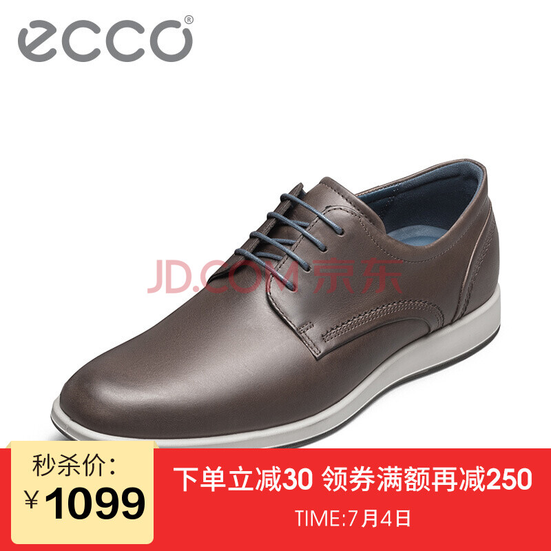 ECCO°®²½ пîÄÐÊ¿ÇàÄêϵ´øÉÌÎñÕýװƤЬ Ó¢Â×ÐÝÏÐʱÉÐÊæÊÊÍ¸ÆøµÂ±ÈЬ ½ÜÈðµÂ602054 Éî»ÒÉ«60205402559 42
