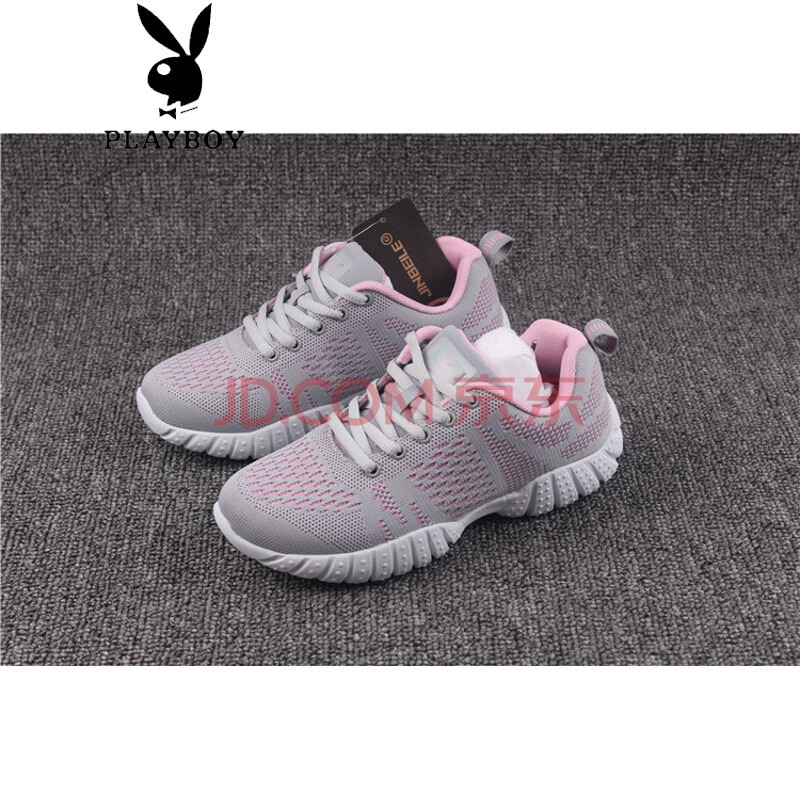 »¨»¨¹«×Ó£¨PLAYBOY£©Çé¿îÇáÈíµ×·À»¬ÄÍÄ¥¼õÕðÊæÊÊ·ÉÖ¯Í¸ÆøÐÝÏÐÔ˶¯Ð¬ÄÐÅ®Åܲ½ÂÃÓÎЬ Å®¿î»Ò·ÛÉ« 44