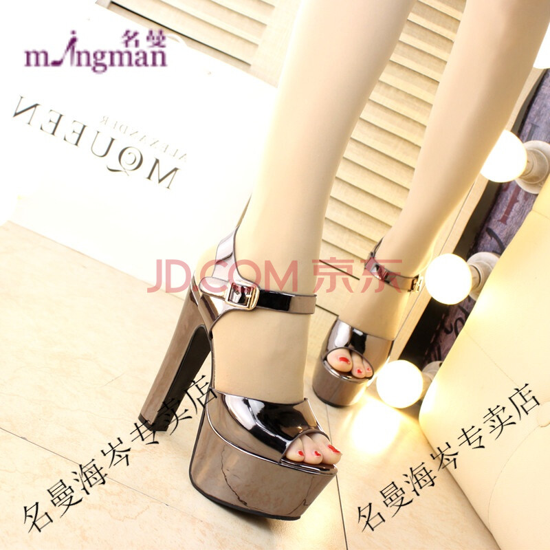 Æ·ÅÆÅ®Ð¬´ºÏÄп°æÊ±Éдָú·Àˮ̨´î¿Û15cm³¬¸ß¸úÁ¹Ð¬ºÞÌì¸ßT̨×ßÐãÒ¹µêÇéȤŮЬ ǹɫ 38
