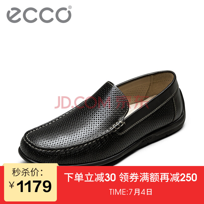 ECCO°®²½ 17¼òÔ¼´ò¿×Í¸ÆøÄÐЬ Çá±ãÊæÊÊÈíÃæÅ£Æ¤Ð¬ ¾µäĪ¿Ë2.0 17SS57097 ºÚÉ«57097411001 41