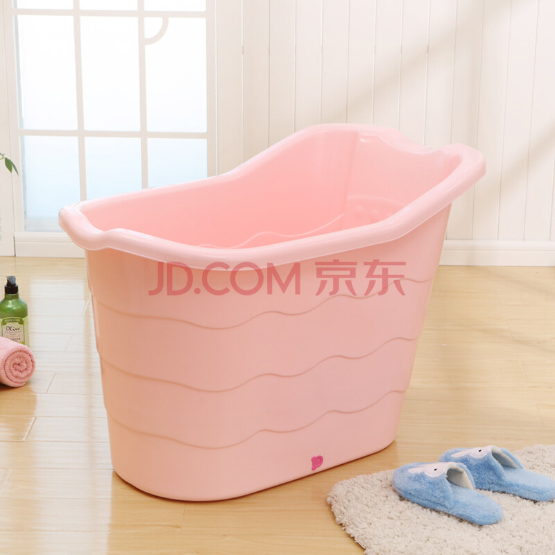 大号塑料洗澡桶泡澡桶 成人浴桶浴盆 儿童洗澡盆浴缸dh817 粉色 小号