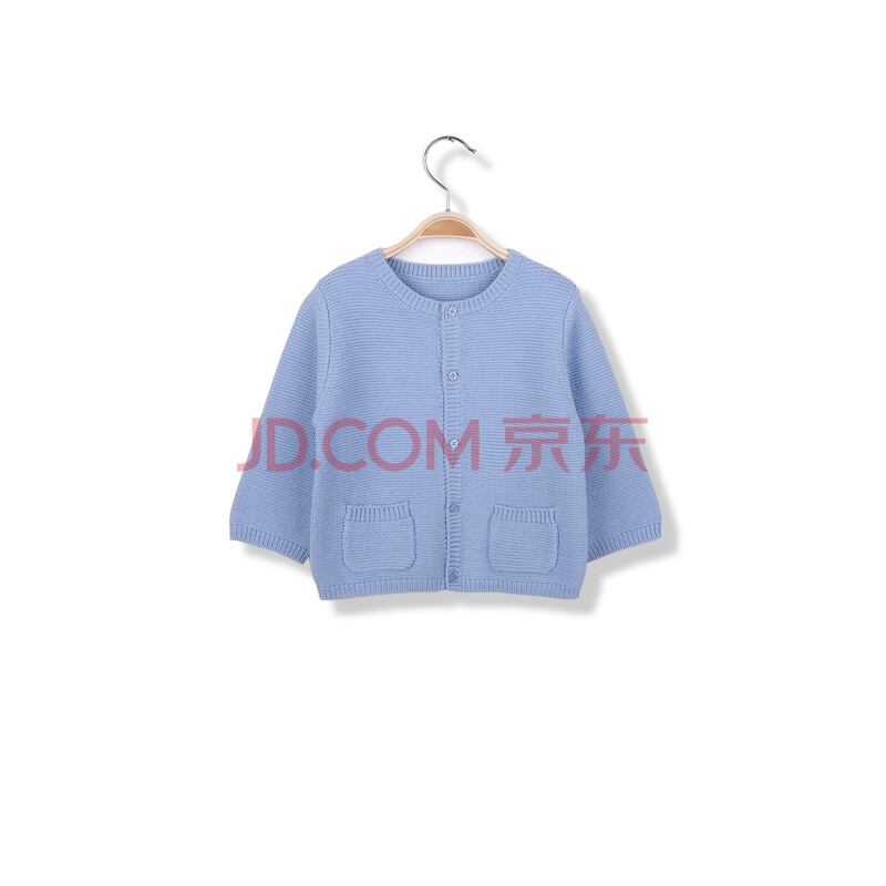 年新款<em>纯棉</em>男<em>宝宝</em>春秋款纽扣<em>针织开衫</em>口袋萌婴