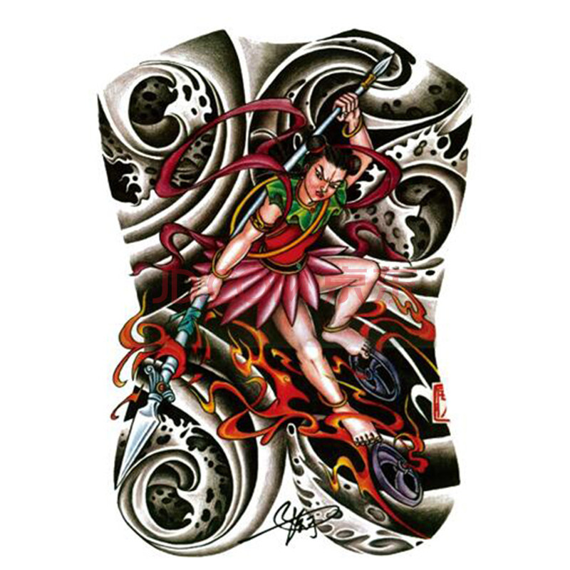 哪吒闹海纹身 满背内容图片分享