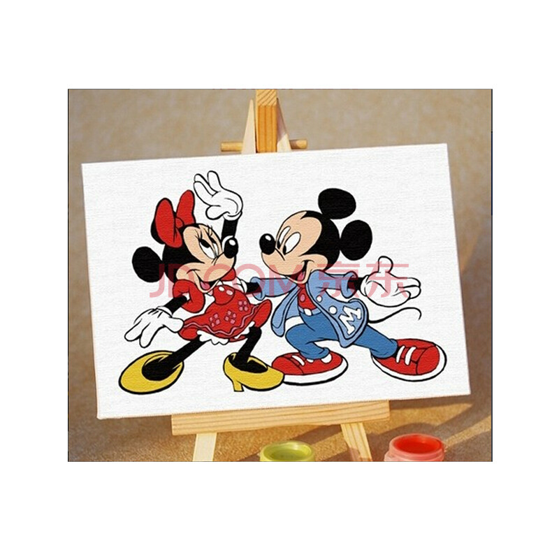 【佳彩天颜】精品diy数字油画 卡通动漫情侣手绘装饰画 儿童益智 与你