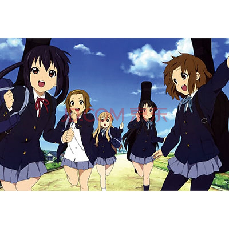 轻音少女海报 k-on轻音少女动漫周边平泽唯秋山澪中野梓壁纸海报挂画