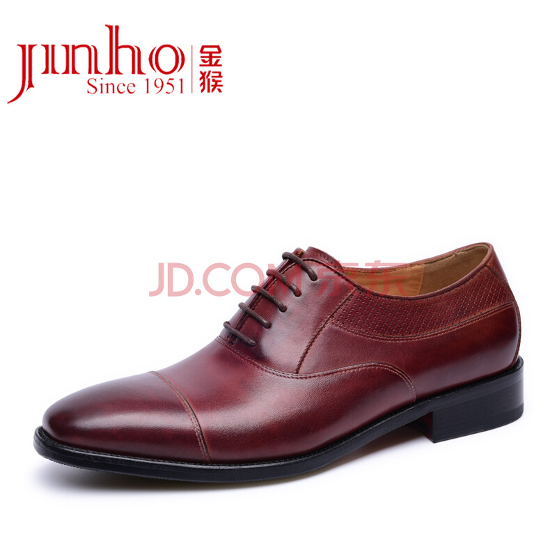½ðºï(Jinhou)˽È˶¨ÖÆ»éЬ·½Í·´òÀ¯Å£Æ¤Èý½ÓÍ·ÉÌÎñÕýװƤЬÄÐ D21Z218 ºìרɫ 37Âë-47Âë
