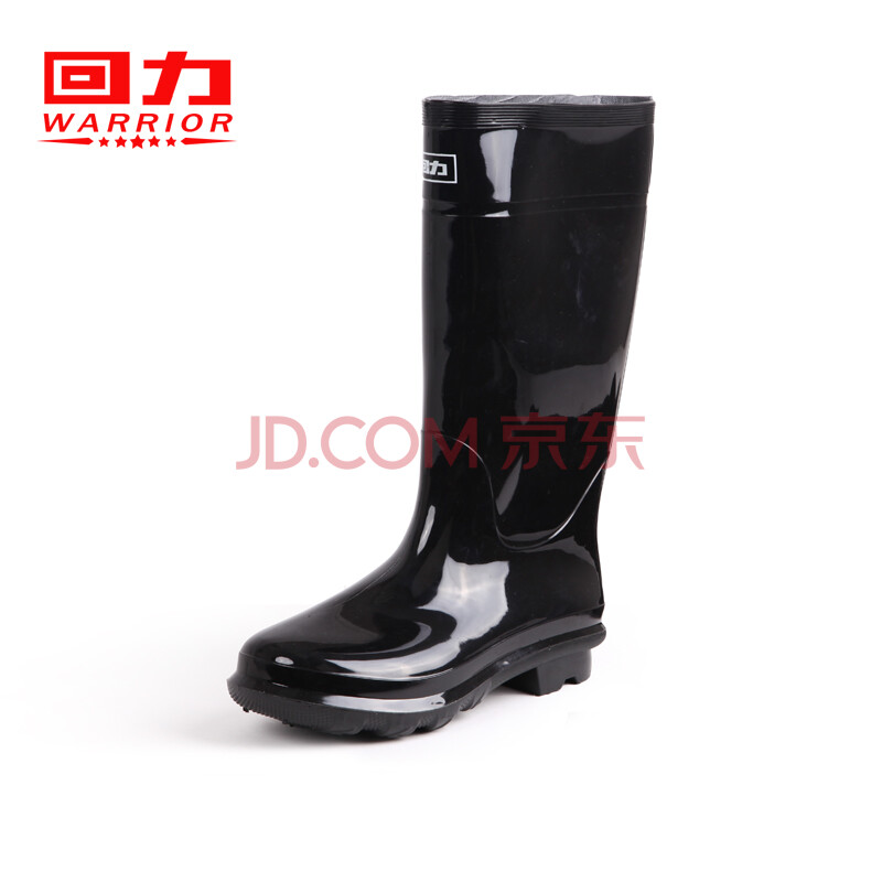 Warrior/回力男雨鞋中高筒膠鞋防滑水鞋鞋雨靴廚房三防工作鞋 黑色中筒 39