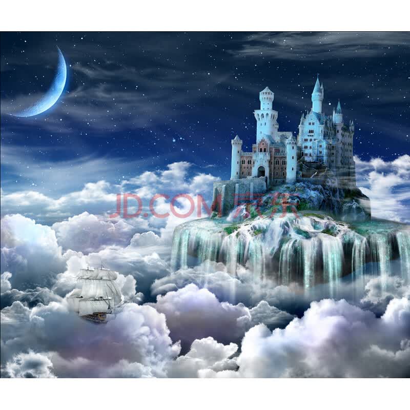 高端成人1000片木质拼图拼板定制1500智力玩具唯美卡通动漫风景 天空