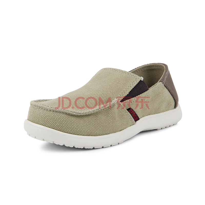 全球購 Crocs 卡駱馳戶外春夏追風沃爾盧帆布鞋透氣休閑男童鞋 啡色 J2