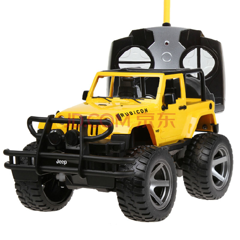 双鹰1:16吉普牧马人 超大无线遥控车 jeep越野车 儿童玩具礼物 黄色