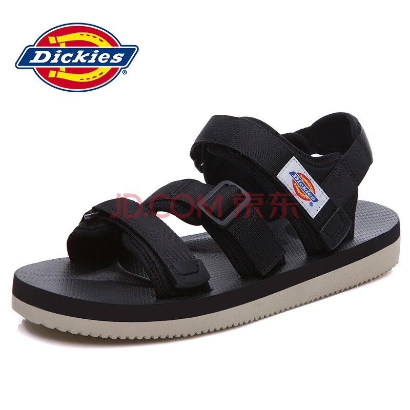 Dickies2018夏季新款男士涼鞋 男 防滑潮流厚底沙灘鞋182M50LXS14 14黑色情侶款 41