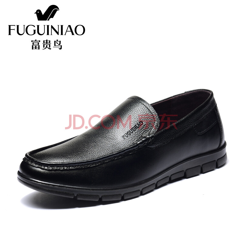 ¸»¹óÄñ(FUGUINIAO)ÉÌÎñÕýװЬͷ²ãţƤÄÐЬÉÌÎñÐÝÏÐÆ¤Ð¬ÄÐ ºÚÉ« 40