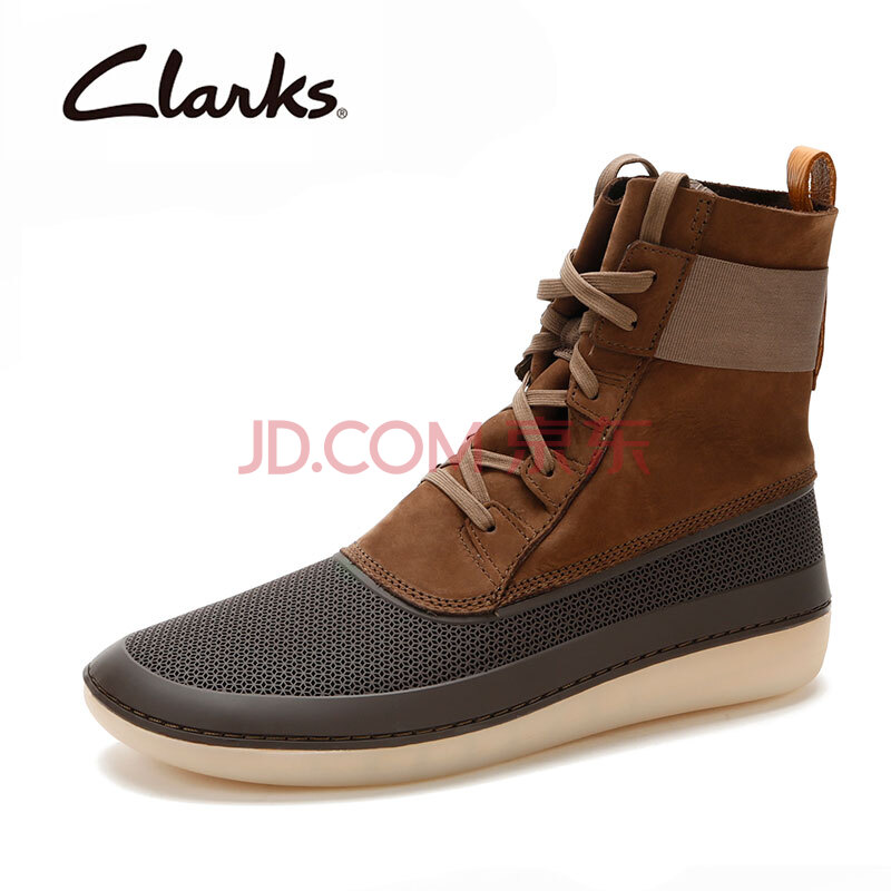 Clarks其乐 男士秋冬高帮鞋男靴子 经典鞋型Nature V 自然新生5代 棕色(261293317) 44(uk9.5)