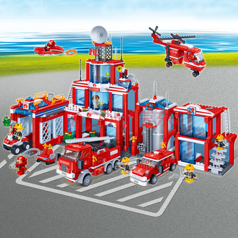 城市警察局消防总署系列乐高式
