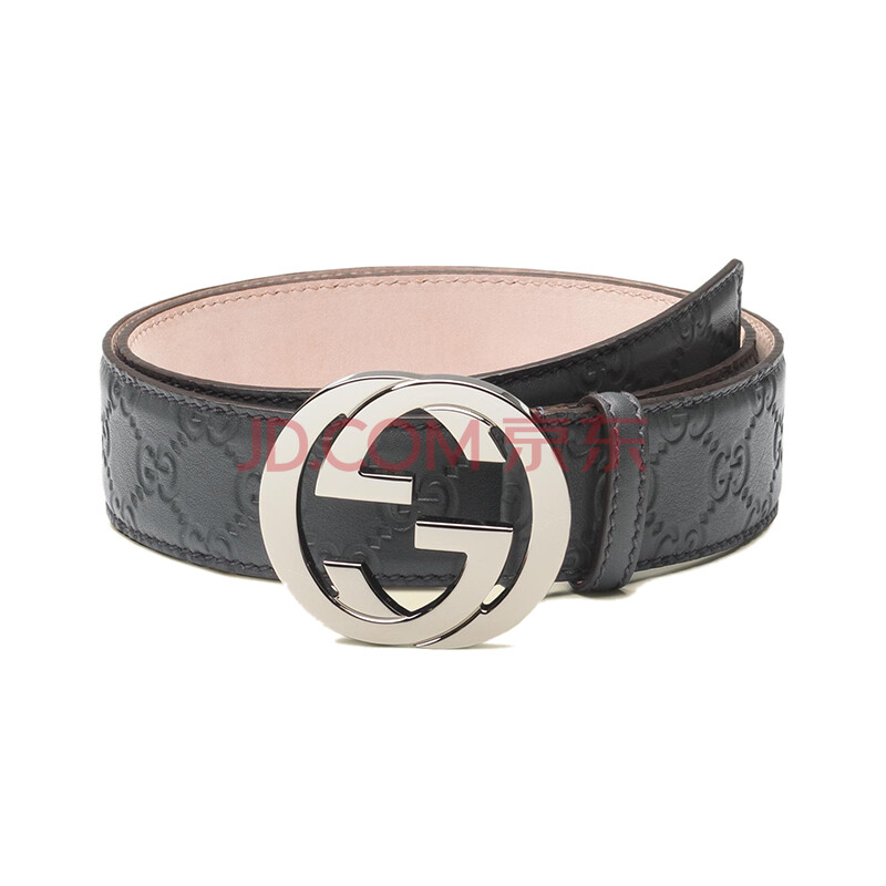 gucci/古奇 男士黑色 真皮 压花双g带扣腰带 114984 aa61n 1320 100