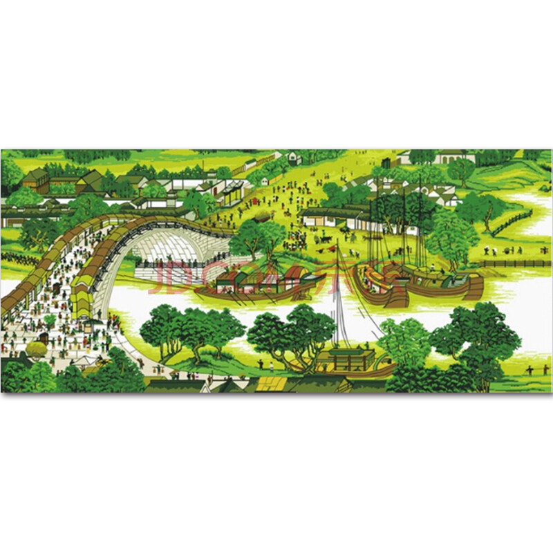 苏姑娘diy手绘油画风景装饰画经典数字油画清明上河图