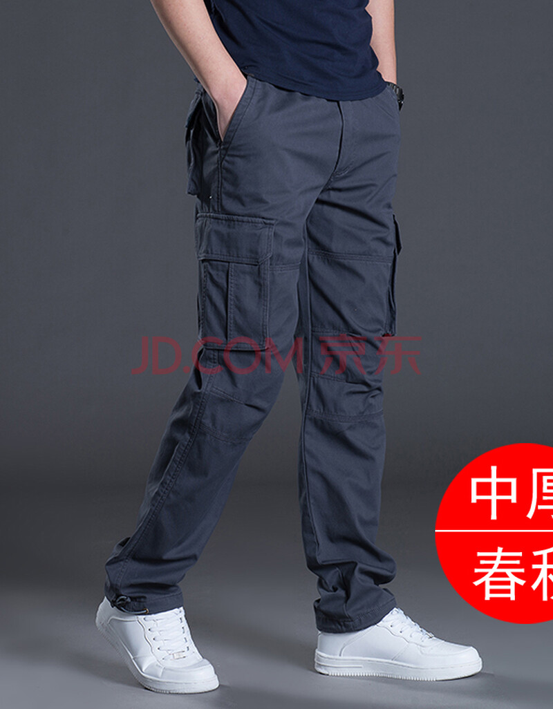 男装 休闲裤 偌聿 甘飞鹰品牌男装春夏季纯棉工作裤多口袋工装裤男