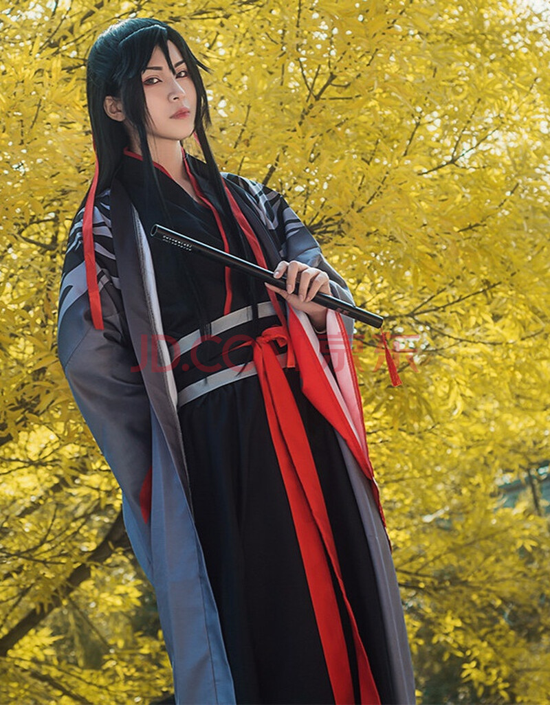 优依新品库魔道魏无羡cos服装全套夷陵老祖cosplay男汉服天师古装假发